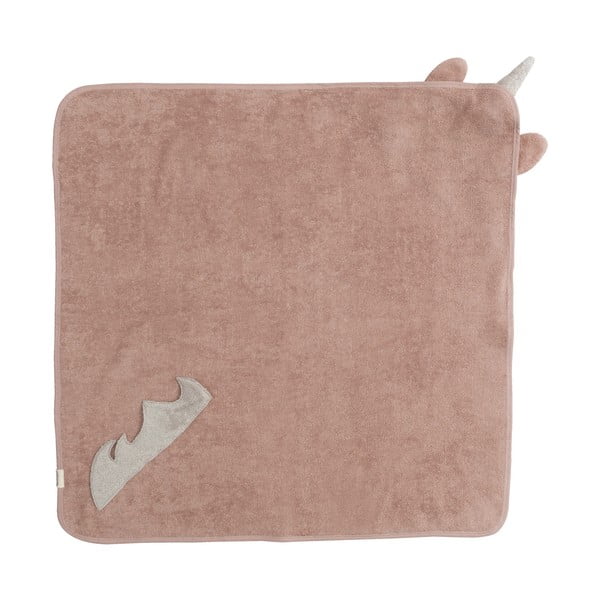 Розова памучна детска хавлия с качулка 75x75 cm Unicorn – Kindsgut-image-2