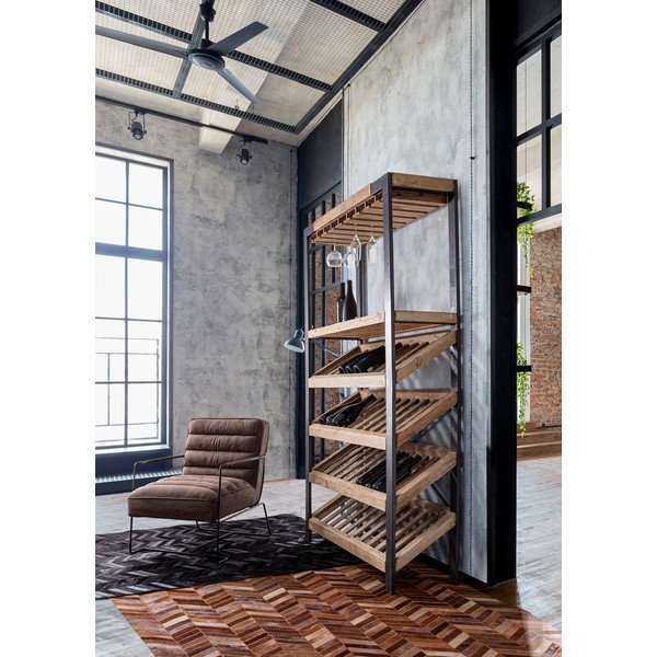 Кафяво кресло от изкуствена кожа Brianna – Bizzotto-image-4