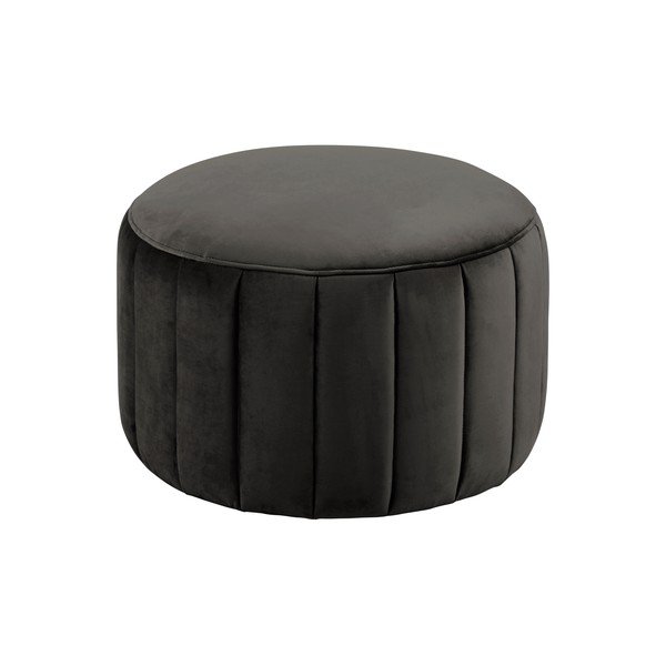 Кафяво-сив кадифен пуф , ⌀ 60 cm Doria - Actona