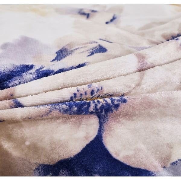 Бяло единично  спално бельо от микроплюш 140x200 cm Blossom – My House-image-2