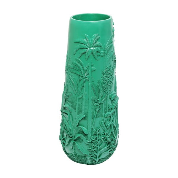 Tyrkysově zelená váza Kare Design Jungle Turquoise, výška 83 cm