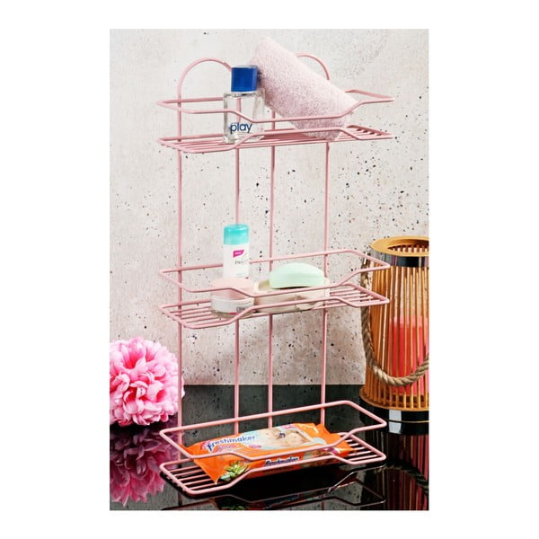 Розова стойка за баня Bubbles, 31 x 50 cm - Unknown