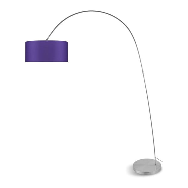 Сива свободностояща лампа с лилав абажур Боливия - Citylights