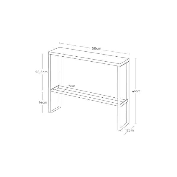 Метална поставка за чехли в бял и естествен цвят Tower - YAMAZAKI-image-4