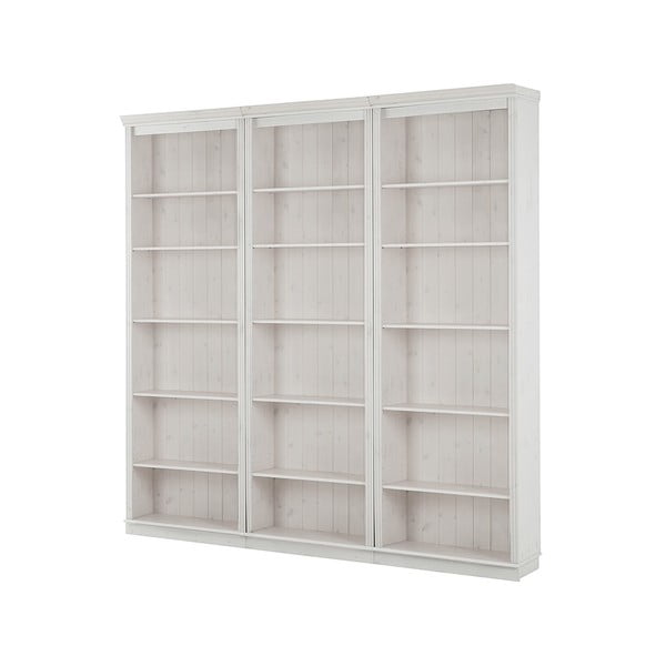 Бяла библиотека от масивен бор 222x223 cm Anita – Støraa-image-2