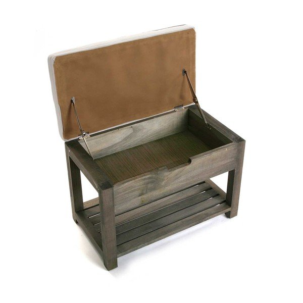 Дървена пейка с шкаф за съхранение - Versa-image-1