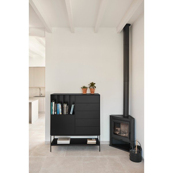 Черно шкафче 120x140x45 cm Platt – Teulat-image-1