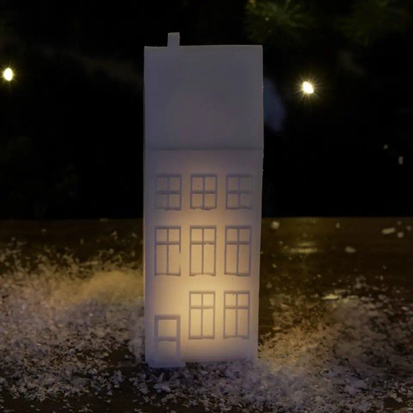 Бяла светлинна декорация на батерии Copenhagen Nyhavn Townhouse – Sirius-image-1