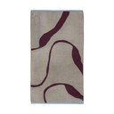 Бордо/бежова хавлиена кърпа от органичен памук от тери 70x133 cm Nova Arte  – Mette Ditmer Denmark