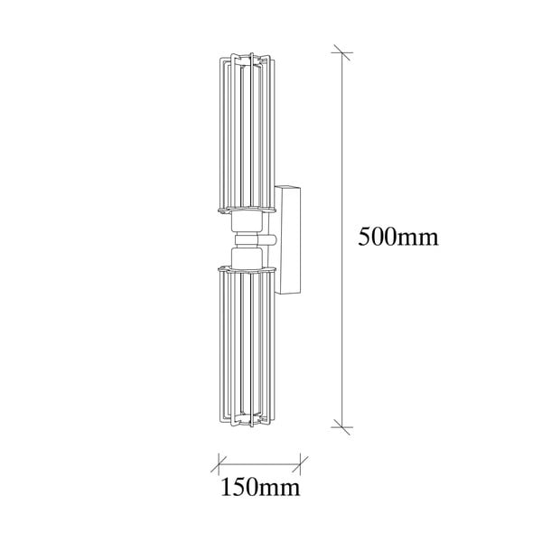 Стенна лампа в черно и златисто ø 8 cm Fellini – Opviq lights-image-4