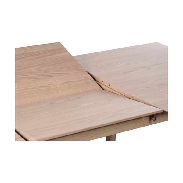 Сгъваема трапезна маса с допълнителна плоча от декор от дъб  95x190 cm Bari – Unique Furniture-image-1