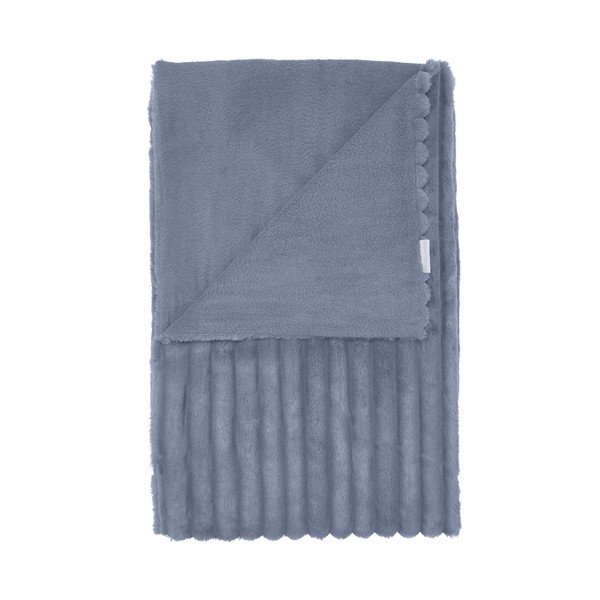 Синьо  одеяло от микроплюш 130x170 cm Cosy Ribbed – Catherine Lansfield