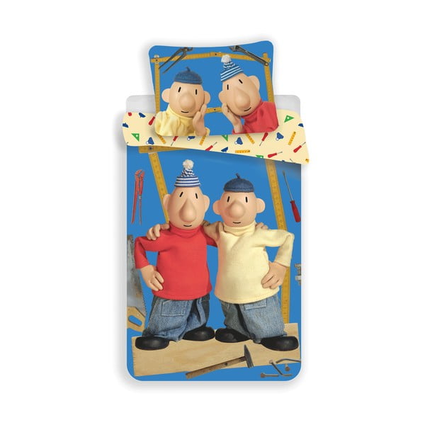 Единично  памучно детско спално бельо 140x200 cm Pat a Mat – Jerry Fabrics