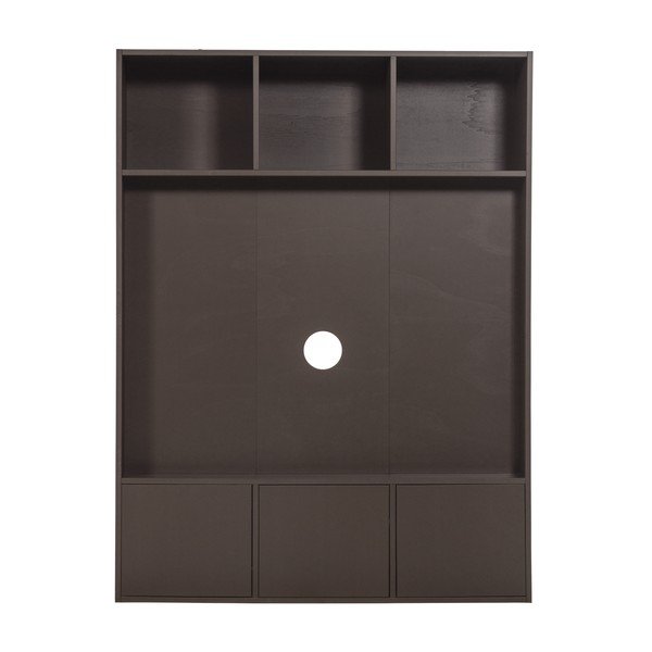 Тъмнокафяв TV комплект от масивен бор 160x215x40 cm Meggy – WOOOD-image-2