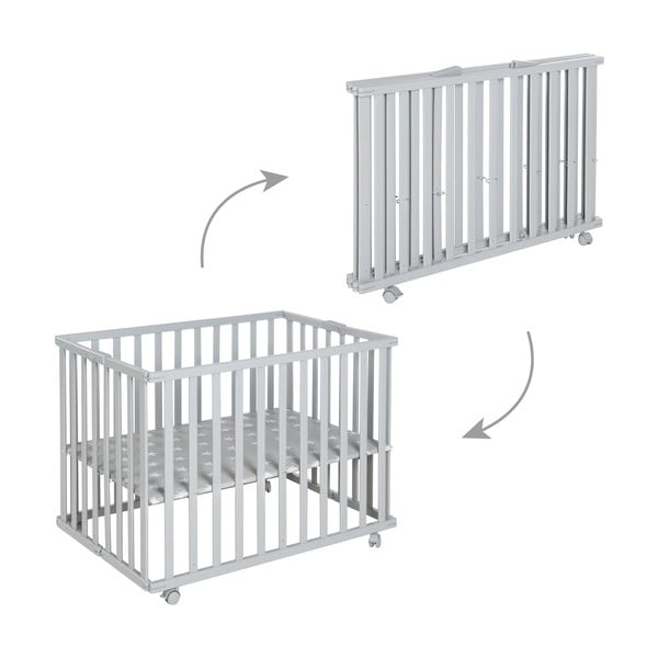 Сива кошара за игра 100x75 cm - Roba-image-3