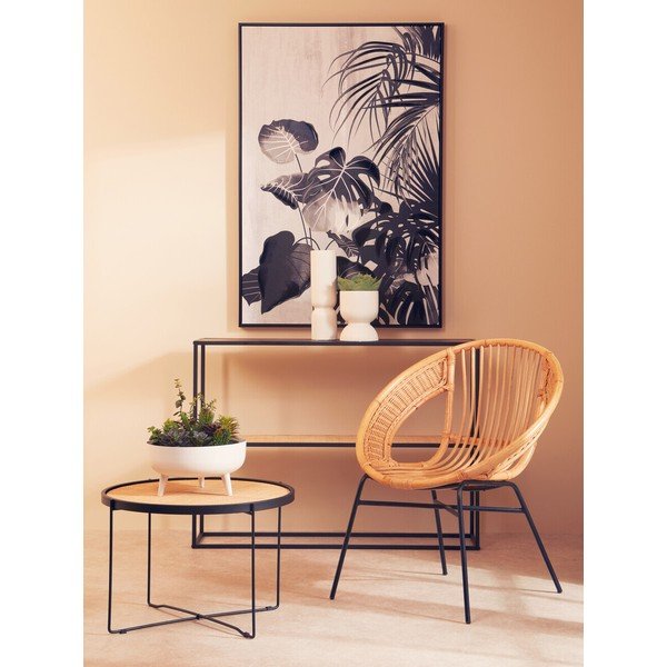 Ратанова кръгла масичка за кафе в естествен цвят ø 60 cm Depok – Premier Housewares-image-3