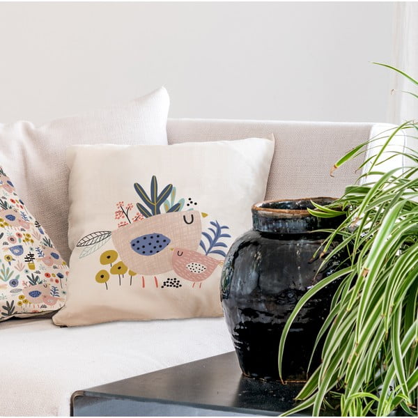 Памучна възглавница , 45 x 45 cm Bird Family - Butter Kings-image-1