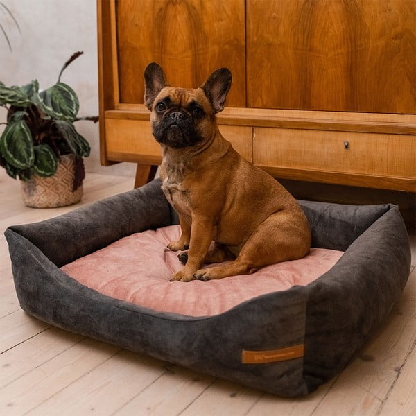 Розово/тъмносиво легло за кучета 75x85 cm SoftBED Eco L – Rexproduct-image-1