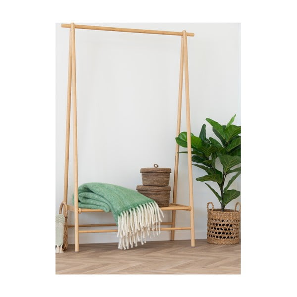 Зелено одеяло със смес от вълна 130x170 cm Carmel – House Nordic-image-1