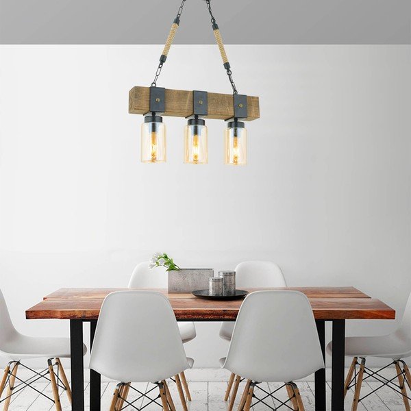 Висяща лампа от елхово дърво Simona - Opviq lights-image-1