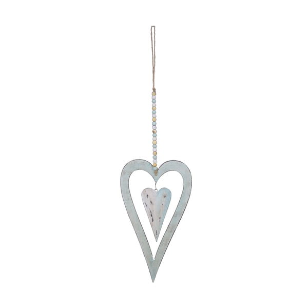 Бяла висяща метална декорация във формата на сърце Ego Dekor Love Me - Ego Dekor