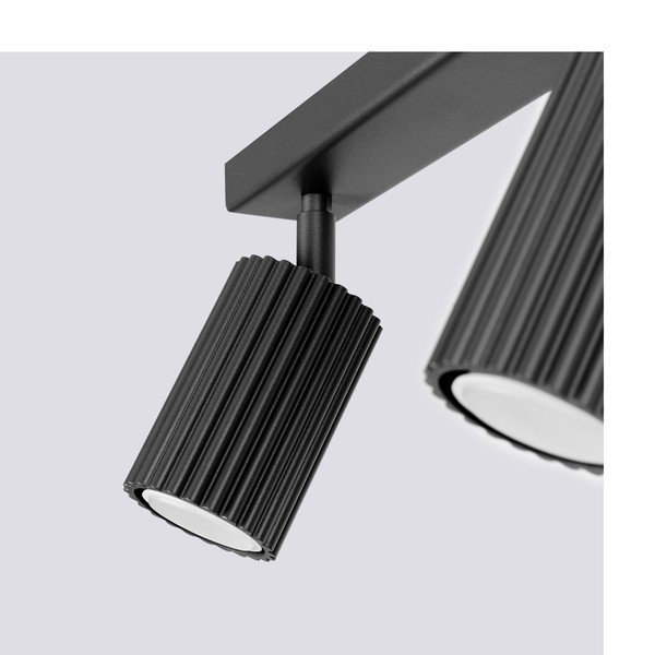 Черен прожектор 6,5x30 cm Gleam – Sollux-image-1