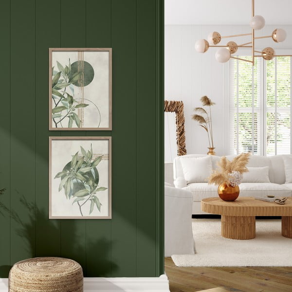 Картини в комплект 2 бр. 30x40 cm Green – Styler-image-1
