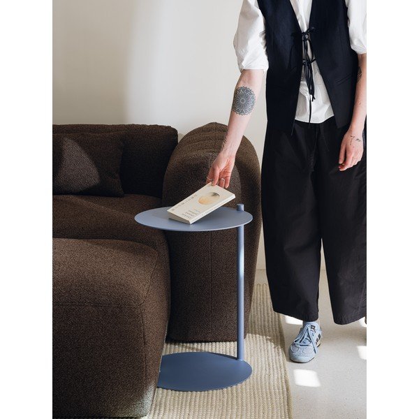 Стоманена кръгла странична масичка 41x40 cm Ande – noo.ma-image-3