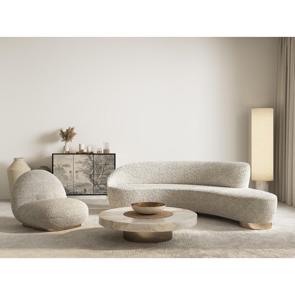 Нисък скрин в черно и бежово 113x84 cm Wilma - Really Nice Things-image-1