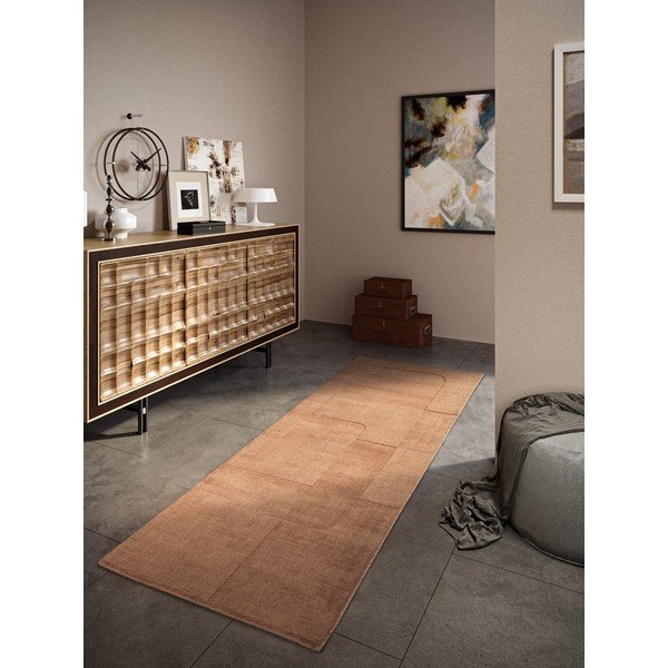 Кафява ръчно изработена вълнена пътека 80x250 cm Charlotte – Villeroy&Boch-image-1