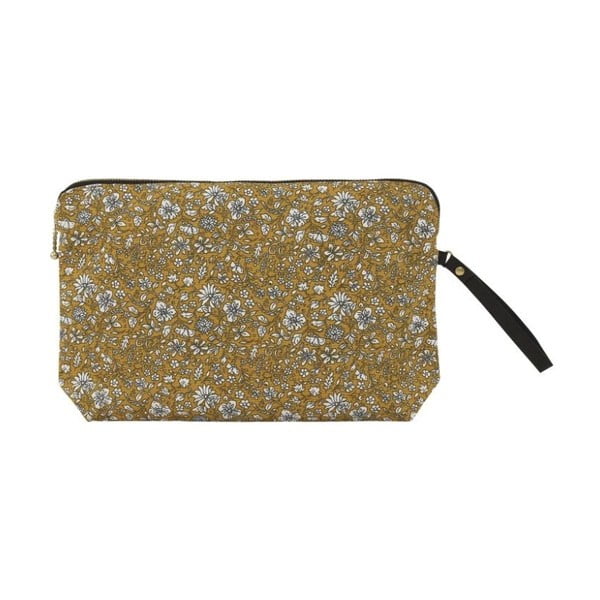 Памучна козметична чанта Bodo Golden Yellow, 22 x 14 cm - A Simple Mess