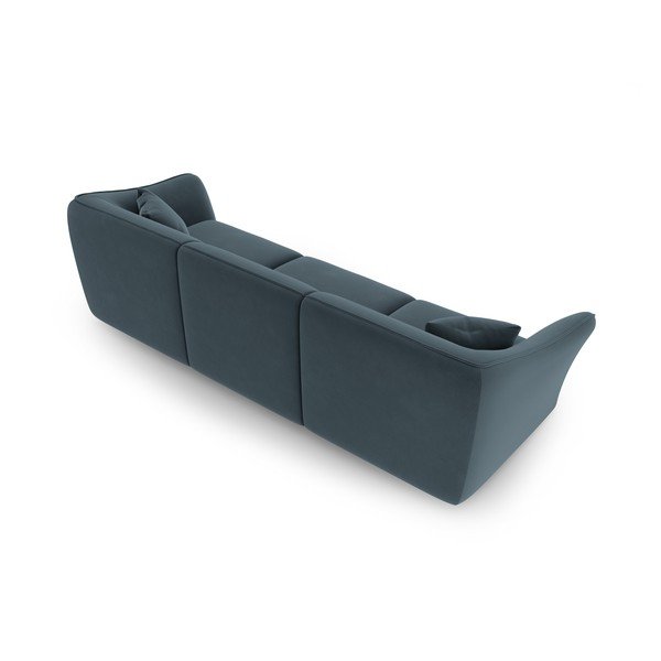 Син кадифен диван 292 cm Tokyo – Cosmopolitan Design-image-3