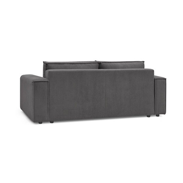 Тъмносив диван от велур 245 cm Nihad - Bobochic Paris-image-4