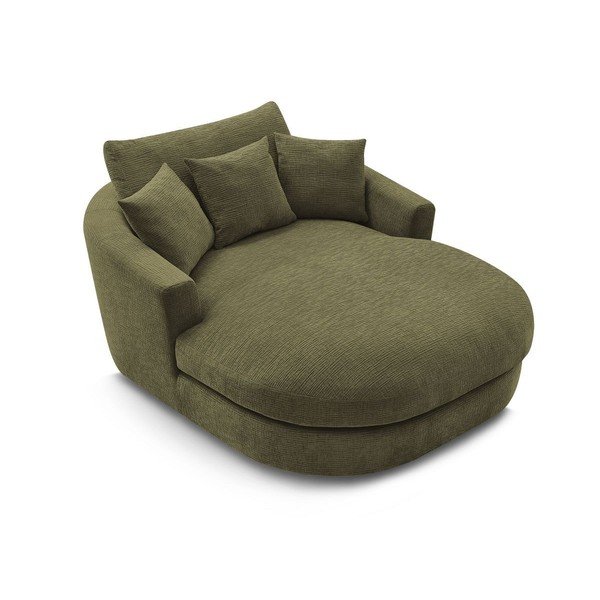 Зелено шенилово кресло Belem – Bobochic Paris-image-4