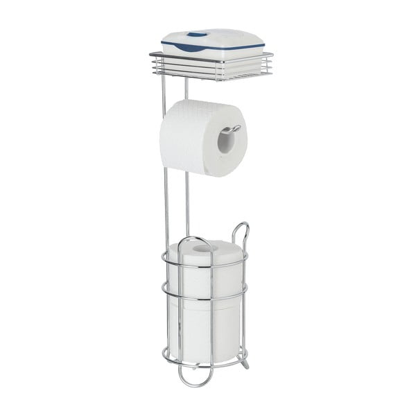 Поставка за тоалетна хартия от хромирана стомана в сребрист цвят – Wenko