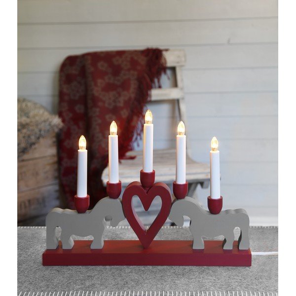 Червена коледна светлинна украса Leksand – Star Trading-image-3