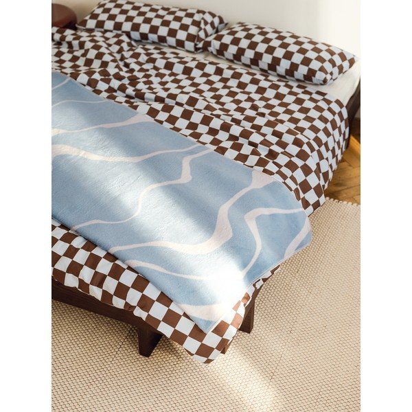 Синьо /кремаво одеяло 150x200 cm Felu – noo.ma-image-2