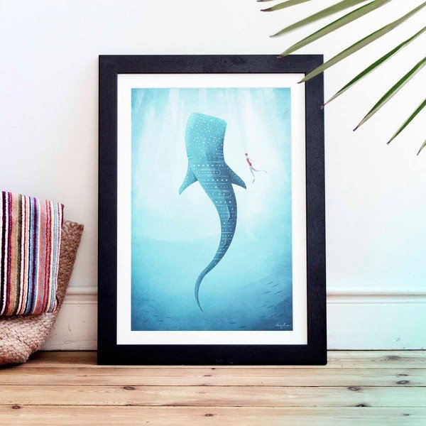 Плакат , A3 Whale Shark - Travelposter-image-1