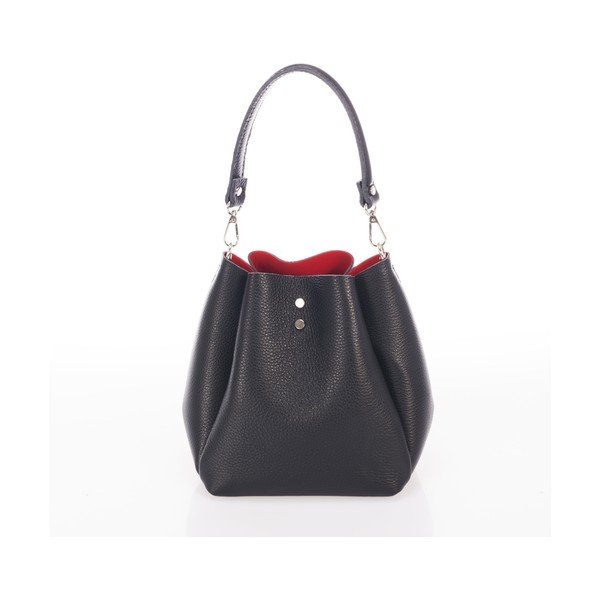 Черна кожена чанта Acca - Giorgio Costa-image-1