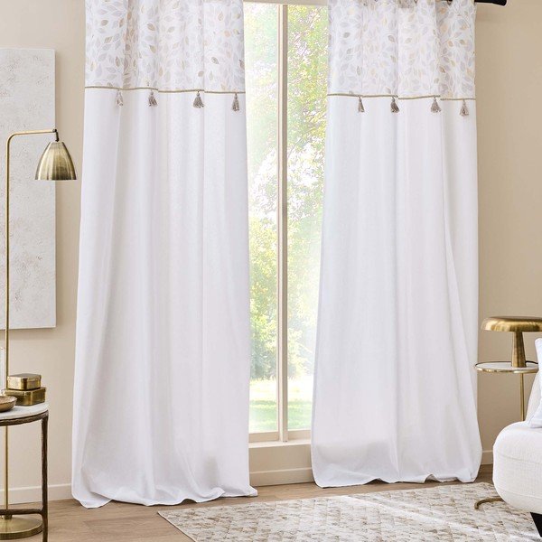 Бяло перде със смес от памук 140x240 cm Duchesse – douceur d'intérieur-image-3