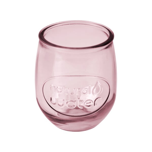 Розов буркан от рециклирано стъкло Вода, 0,4 л - Ego Dekor