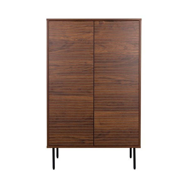 Кафяво шкафче от декор от орех 80x130x40 cm Stripes – White Label