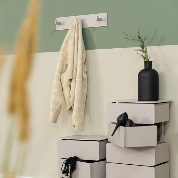 Кафяво-сива метална стенна закачалка 50 cm Leatherman – Spinder Design-image-1