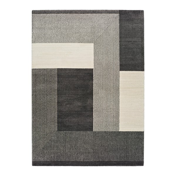 Сив килим Tanum Blocks, 160 x 230 cm - Universal