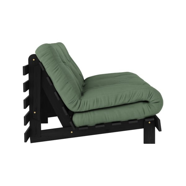 Зелен разтегателен диван 160 cm Roots Black Night – Karup Design-image-4