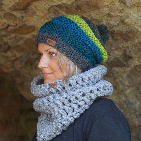 Ръчно плетена шапка Jade - DOKE-image-2