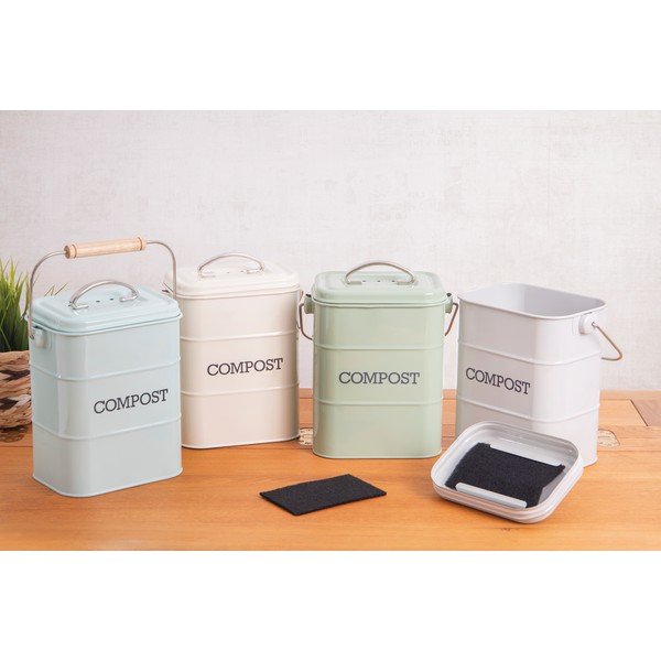 Черен контейнер за компостируеми отпадъци Living Nostalgia - Kitchen Craft-image-1