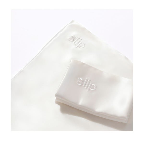 Копринена  калъфка за възглавница 51x76 cm White – slip-image-1