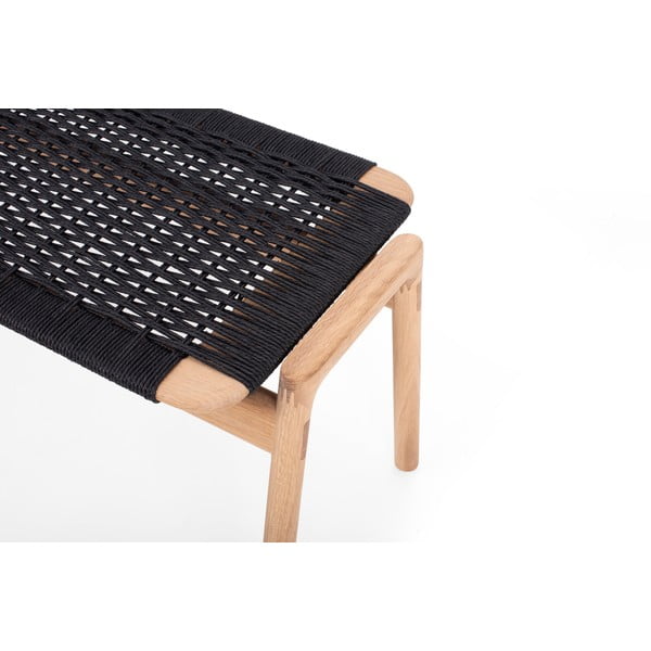 Пейка в черен и естествен цвят Klupa – Gazzda-image-4