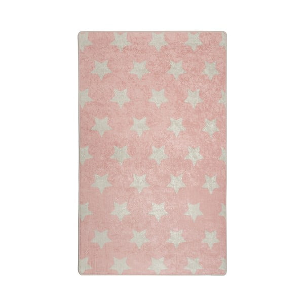 Розов детски нехлъзгащ се килим Stars, 140 x 190 cm - Conceptum Hypnose